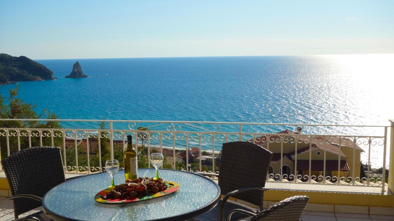 Natalia Apartment B With Panoramic Sea Views Of Agios Gordios Bay Екстериор снимка