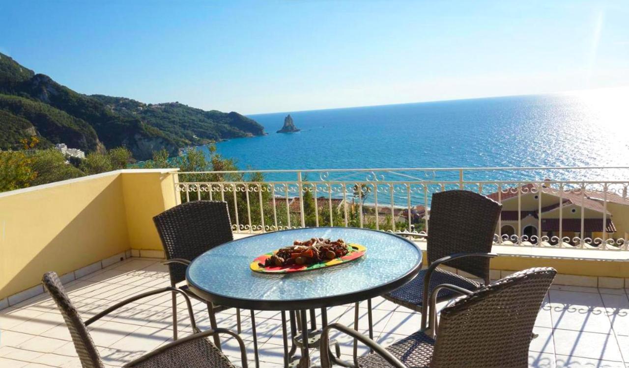 Natalia Apartment B With Panoramic Sea Views Of Agios Gordios Bay Екстериор снимка
